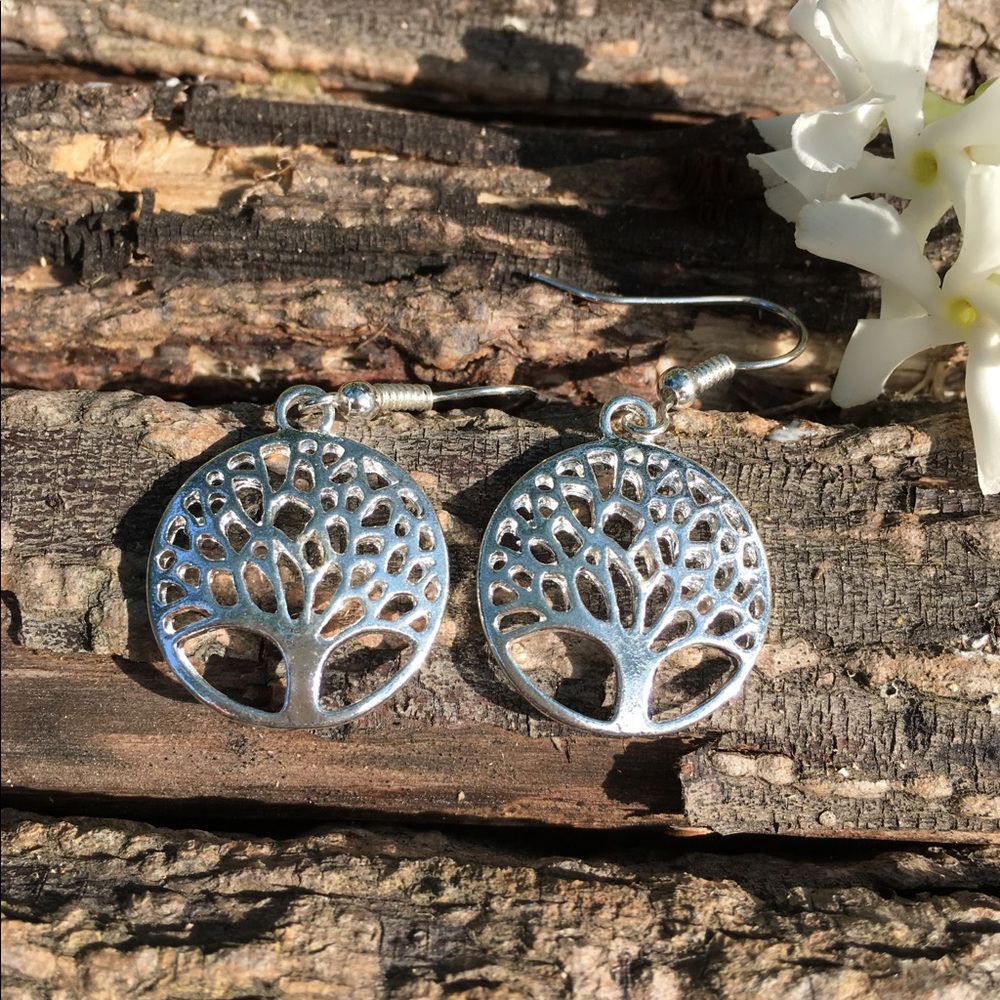 Tree of Life Silver Earrings